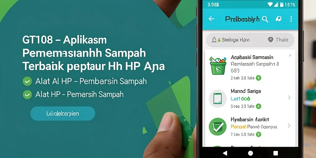 Tampilan antarmuka GT108 yang sederhana dan intuitif untuk Pembersih Sampah.