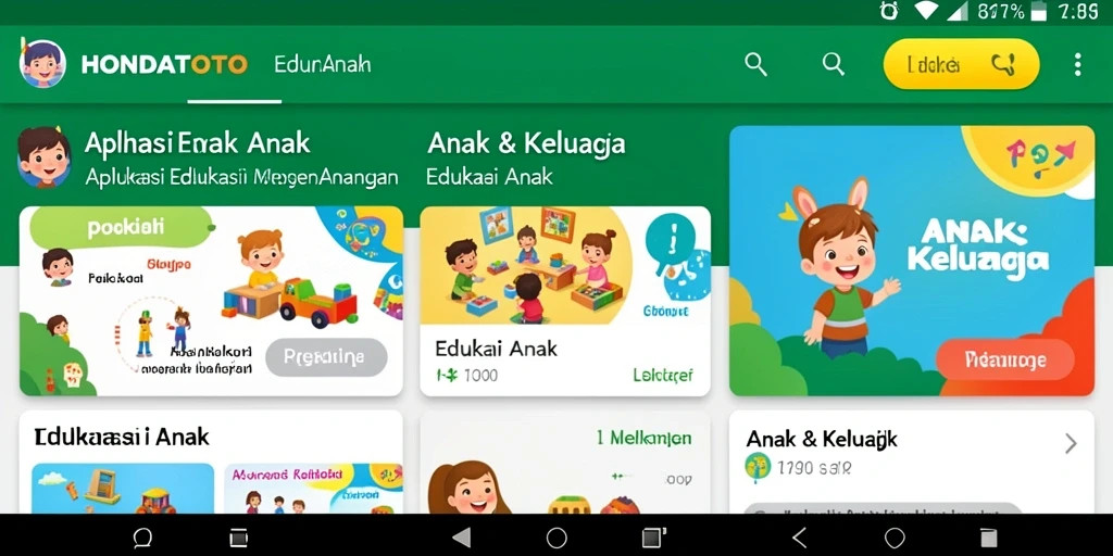 Antarmuka aplikasi HONDATOTO yang menarik dan edukatif.