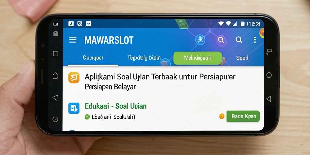 Antarmuka aplikasi MAWARSLOT yang interaktif dan informatif.