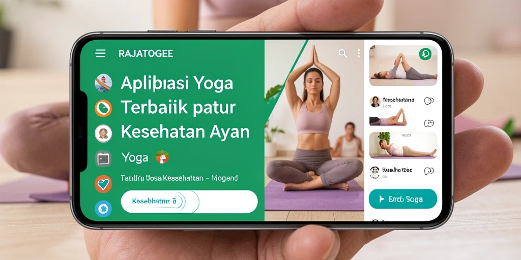 Tampilan antarmuka utama RAJATOGEL untuk latihan Yoga.